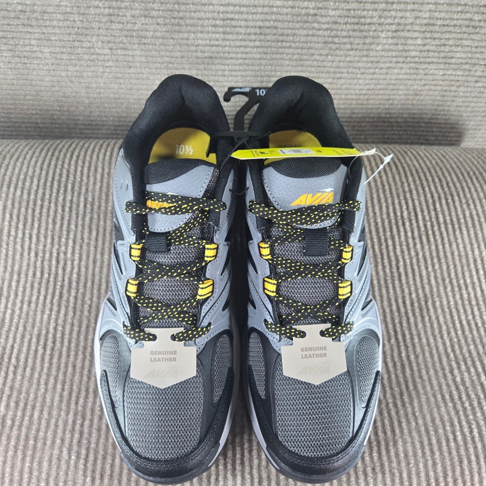 Avia Mens 10.5 Grey Talus Leather Athletic Trail Walking Sneakers MNAV43GX003L - Picture 3 of 7